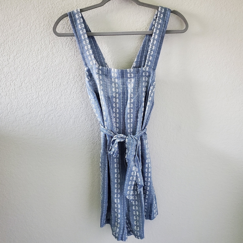 Seafolly splendour dobby stripe chambray romper NWT